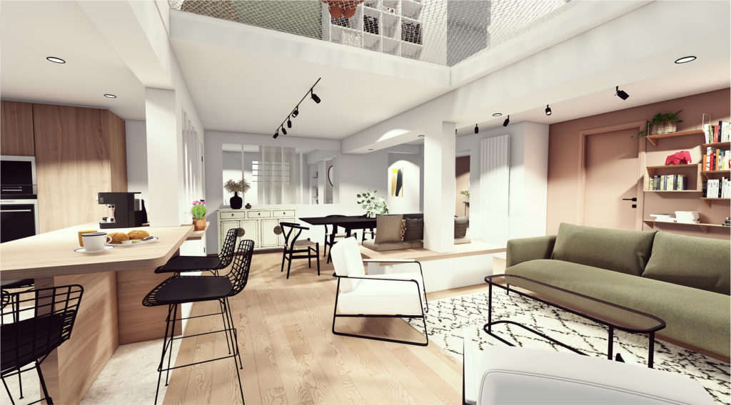 Agencement d'une maison Nantaise - Enoa Architecte d'intérieur à Nantes